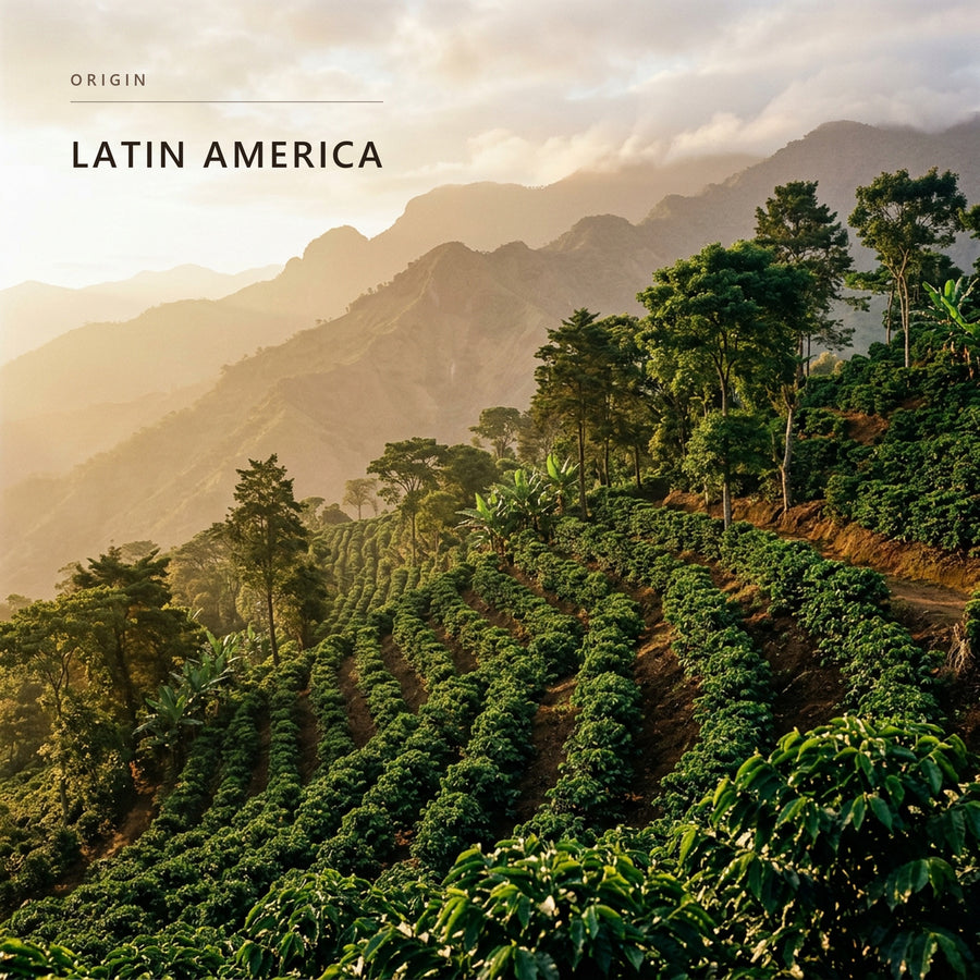 Coffee-growing terrain in Latin America, the origin of Latin American Blend