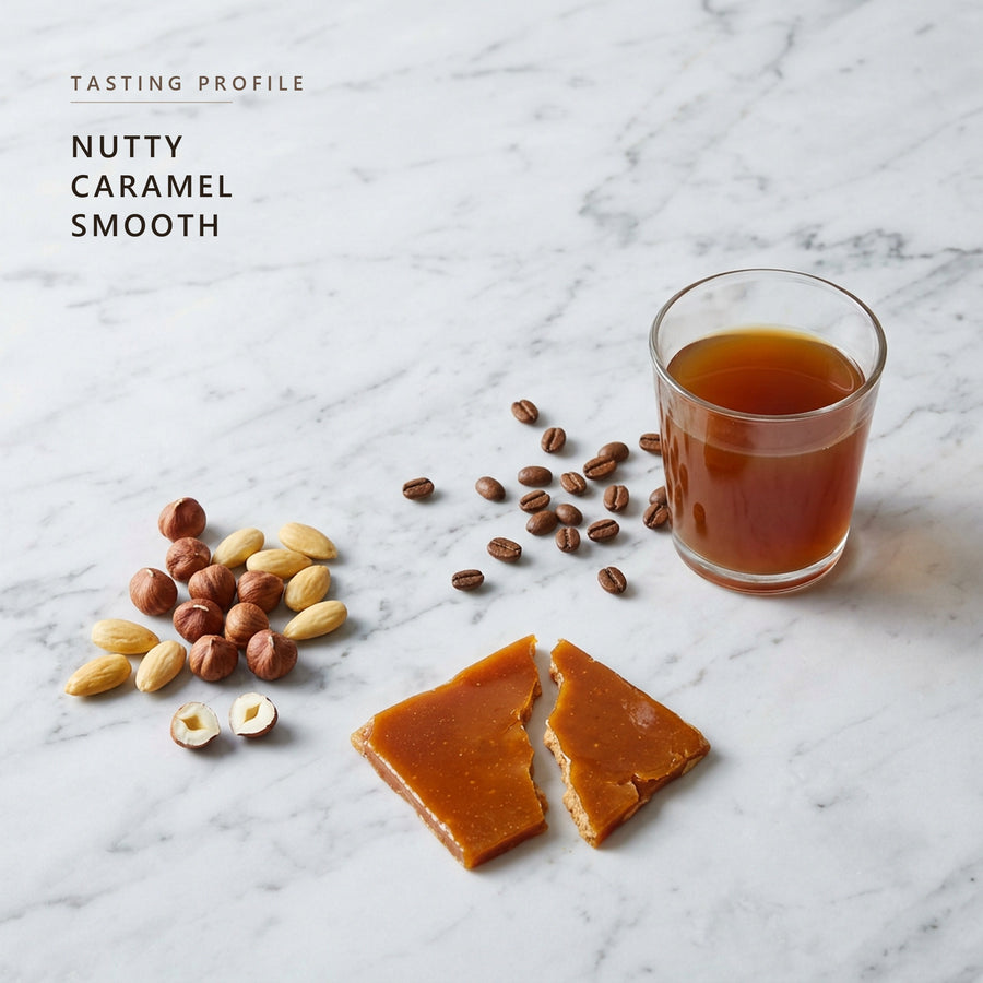 Blonde tasting profile: nutty, caramel and smooth