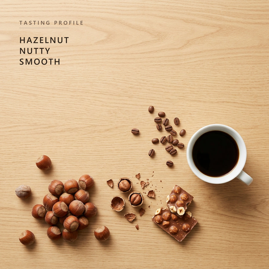 Hazelnut tasting profile: hazelnut, nutty and smooth