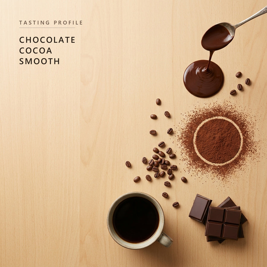 Mocha tasting profile: chocolate, cocoa and smooth