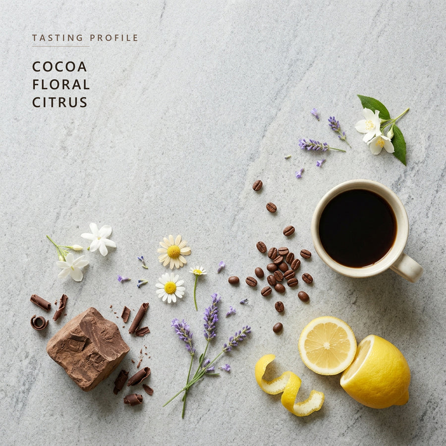 Nicaragua tasting profile: cocoa, floral and citrus