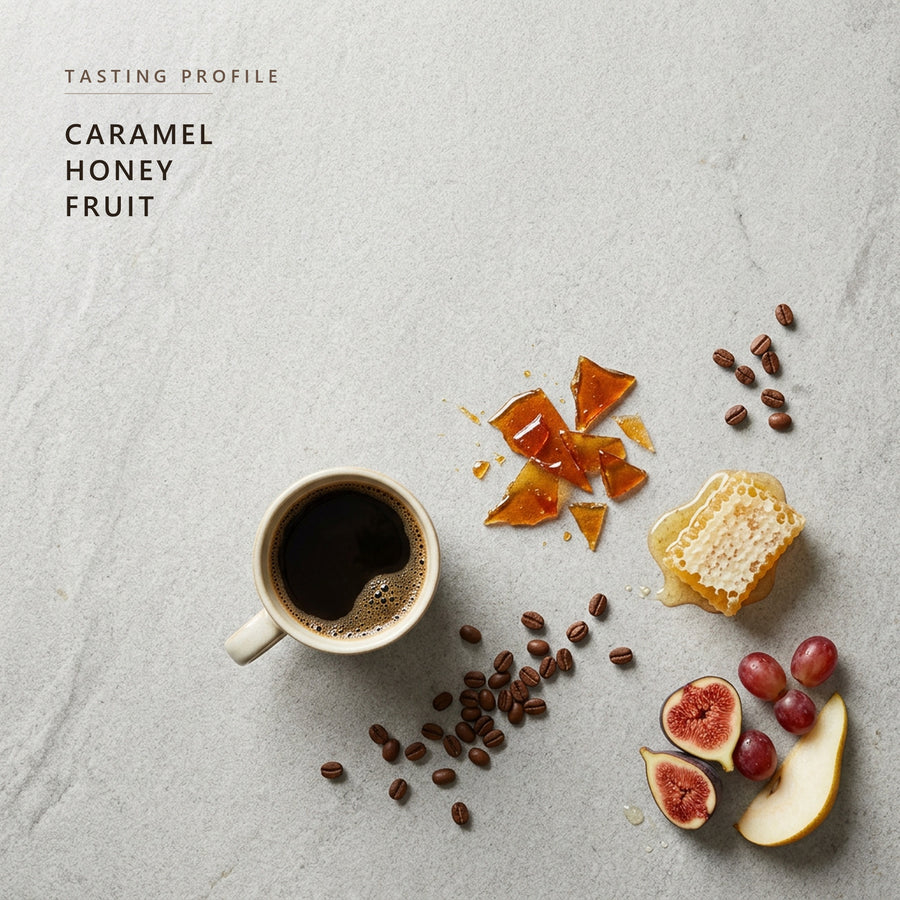 Papua New Guinea tasting profile: caramel, honey and fruit