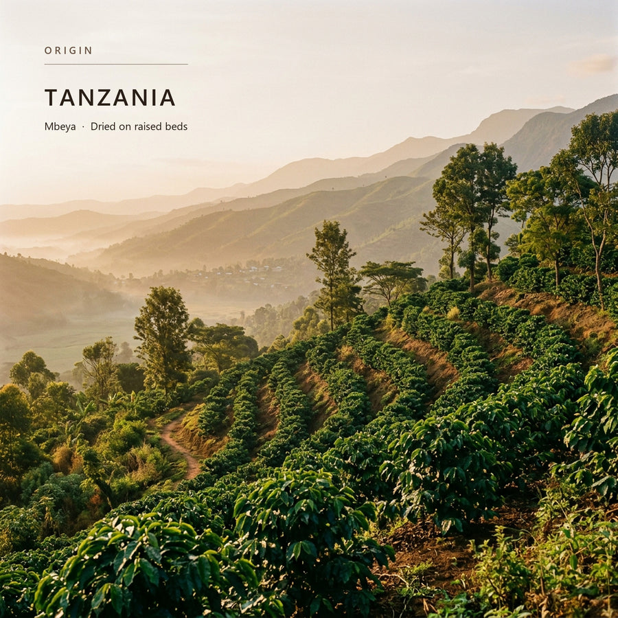 Coffee-growing terrain in Tanzania